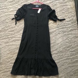 Anthropologie Black Midi Dress